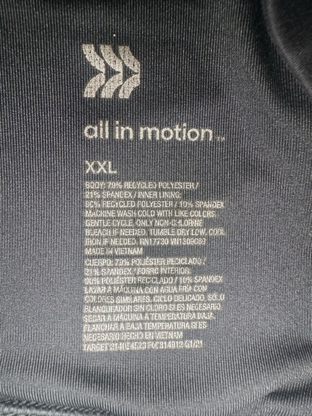 All In Motion Black V-Neck Seamless Sports Bra - Picture 3 of 6
